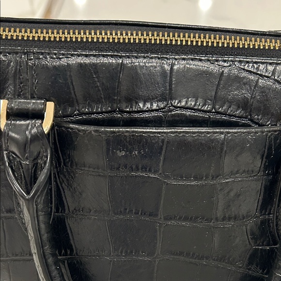 Brahmin Black and Gold Quilted Satchel - Picture 8 of 11